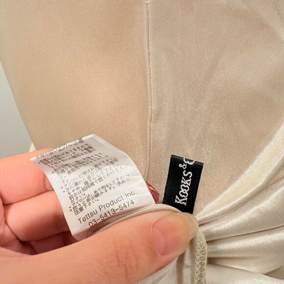 ♡ champagne satin + lace-trim mini slip dress • vintage nightie ♡ - Picture 4 of 4